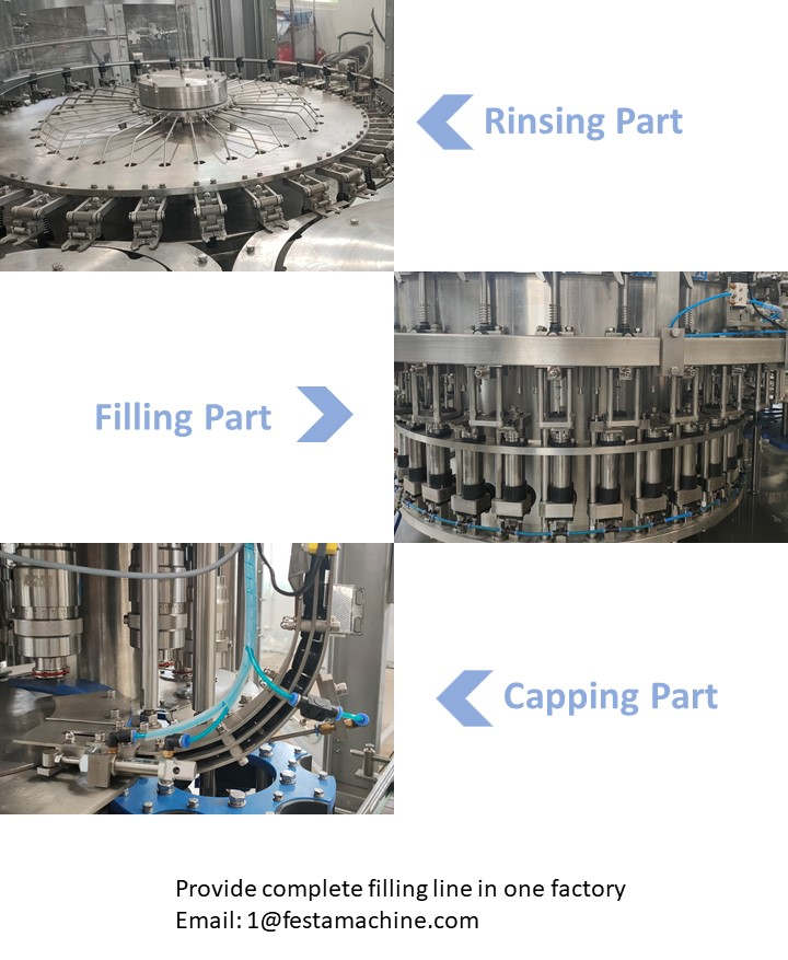 CSD rinsing filling capping monoblock